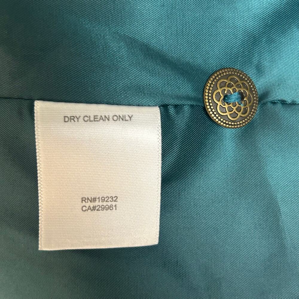 NWT Alfred Dunner Teal Green Tweed Blazer Jacket Office Career Artsy size 16 - Picture 11 of 11